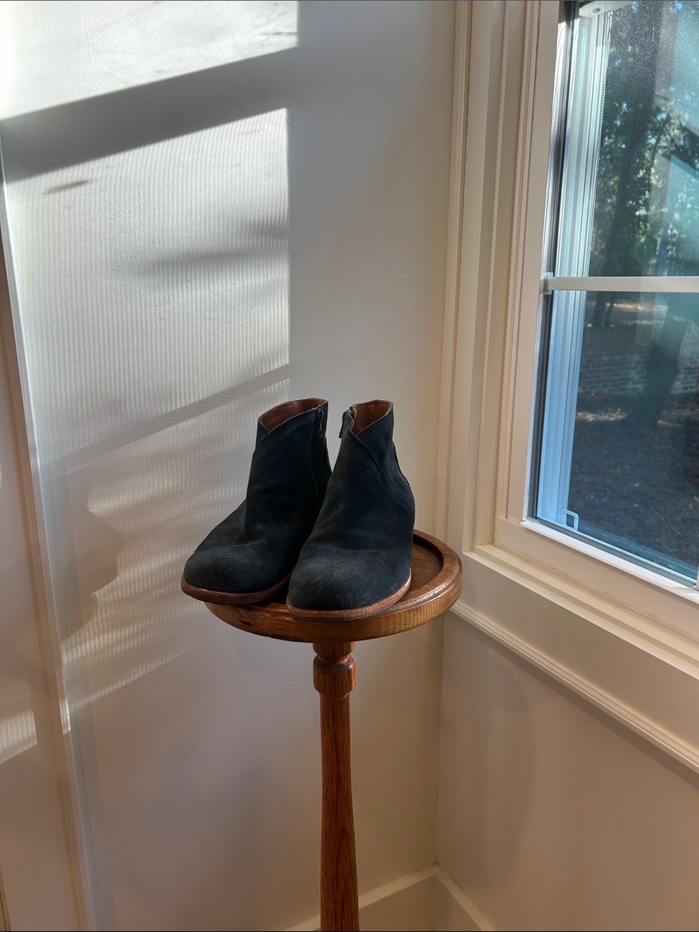 Kork-Ease Black Suede Ankle Booties